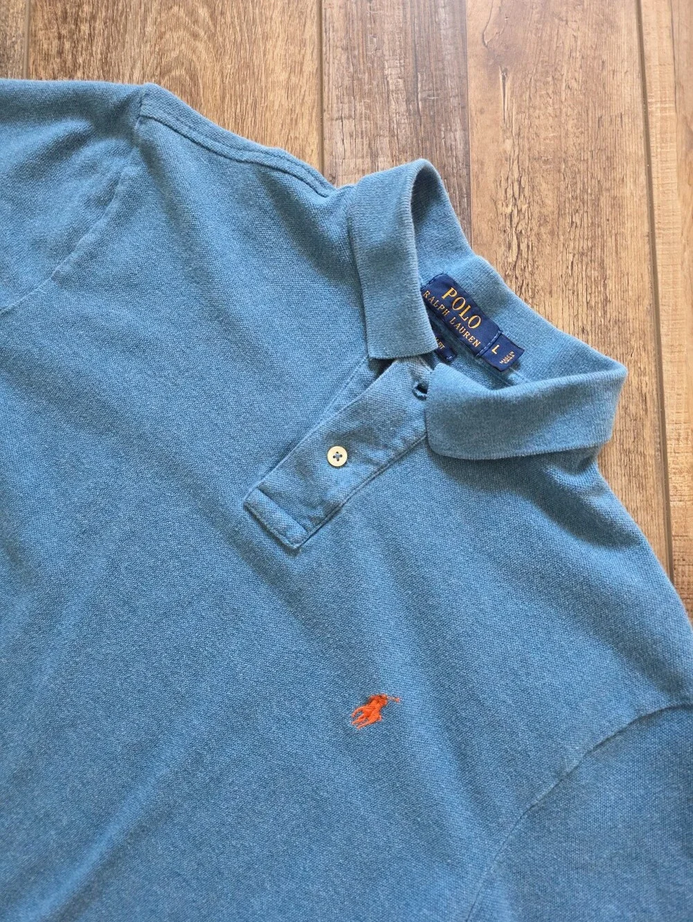 Polo Ralph Lauren - Custom Fit Polo - L (Fits M / 20 in. P2P) - Teal Blue